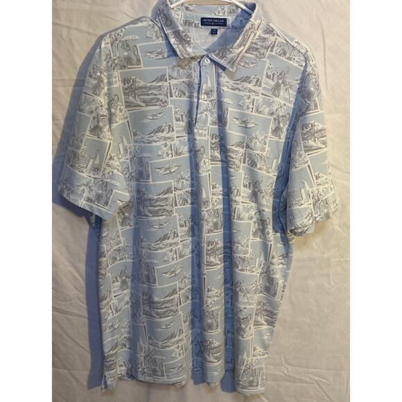 Peter Millar Crown Crafted Hawaiian Hula Girl Polo - Picture 1 of 6